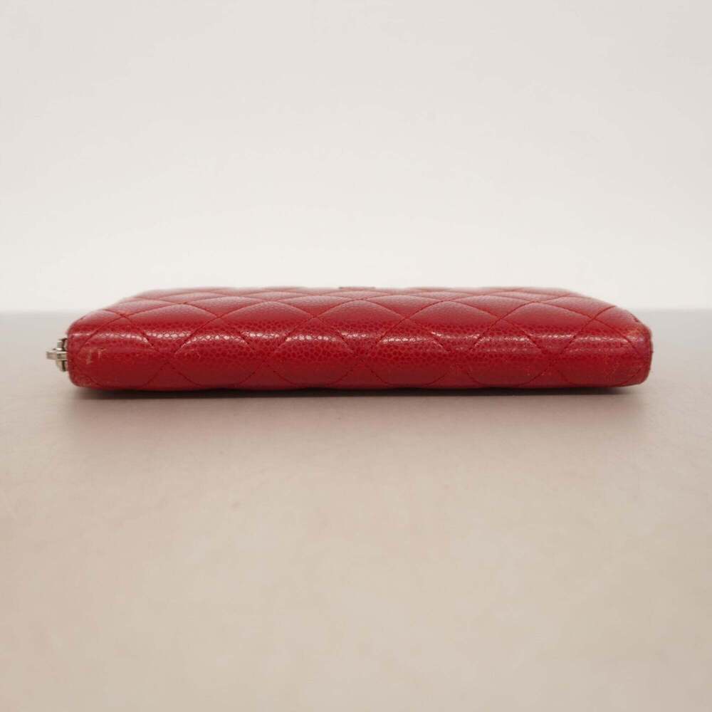 CHANEL Red Caviar Leather Wallet - Picture 2 of 11